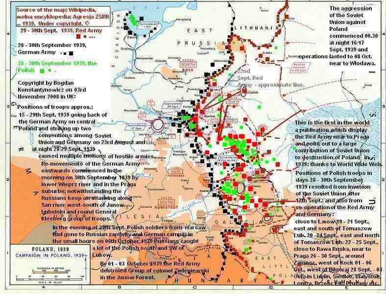 Agresja Zwiazku Sowieckiego na Polske we wrzesniu 1939 roku - Armia Czerwona na linii Wisly 30 wrzesnia 1939 roku.