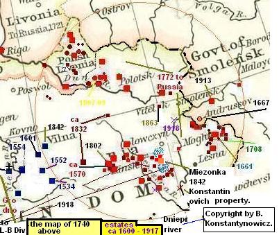 Copyright by Bogdan Konstantynowicz 2012. Properties of the noble Konstantinovich family before 1917.