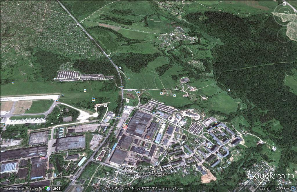 in Smolensk, Russia in 2013 copyright by Google Earth 2013