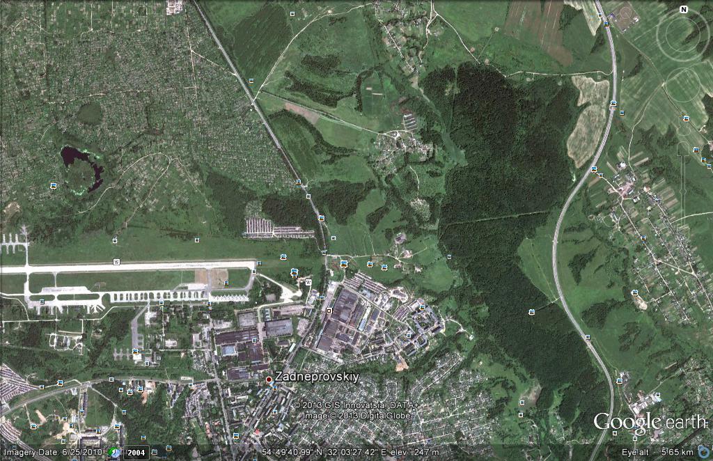 in Smolensk, Russia in 2013 copyright by Google Earth 2013