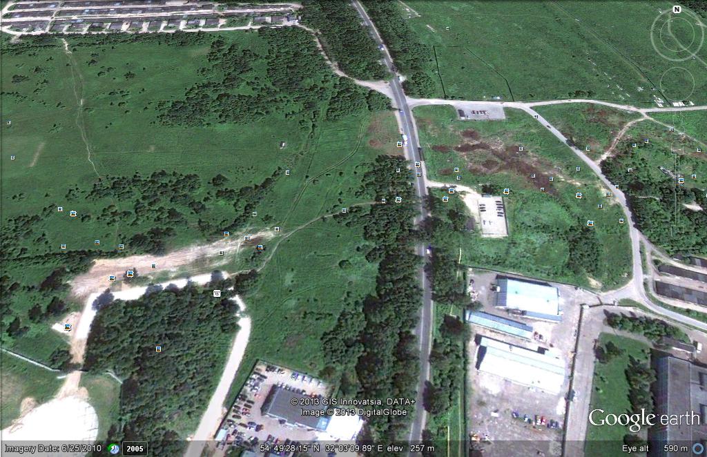 in Smolensk, Russia in 2013 copyright by Google Earth 2013